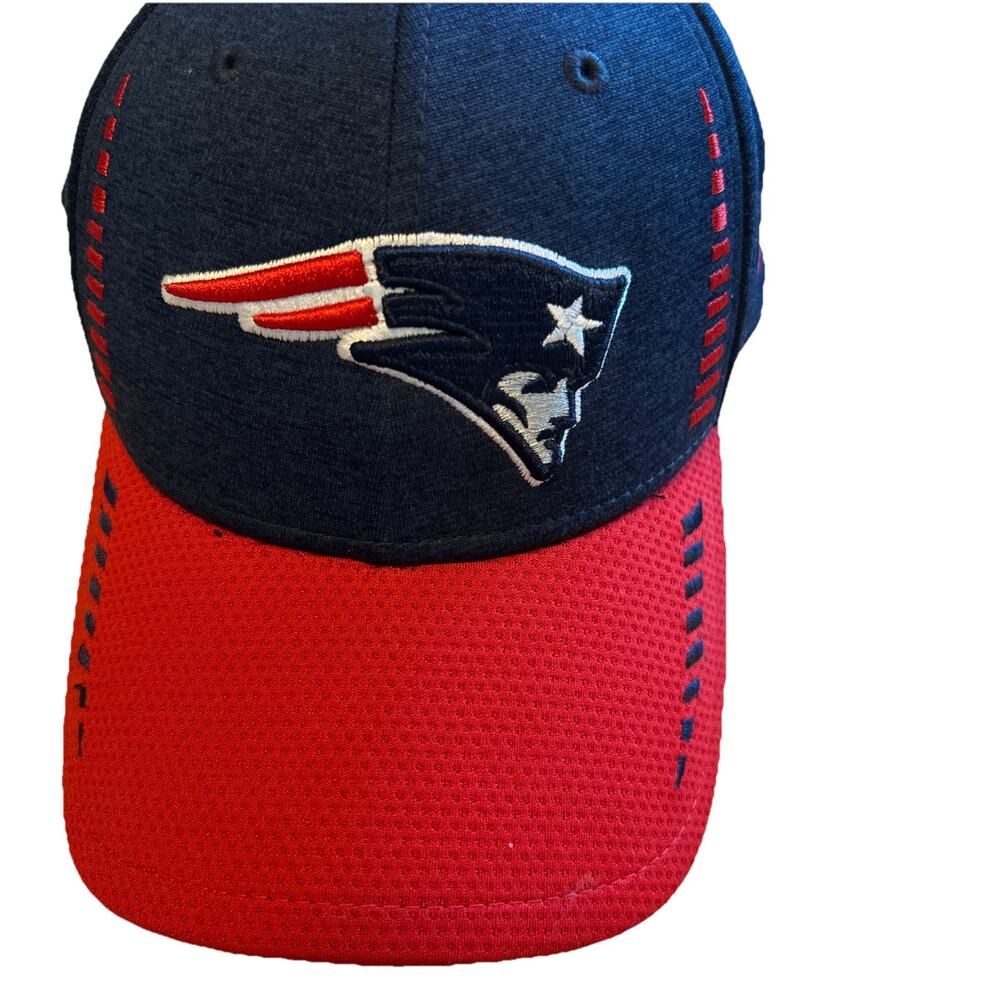 Patriots NFL hat embroidered y2k red New Era Block Team 49 Hat-Navy/Red NFL - Picture 1 of 8